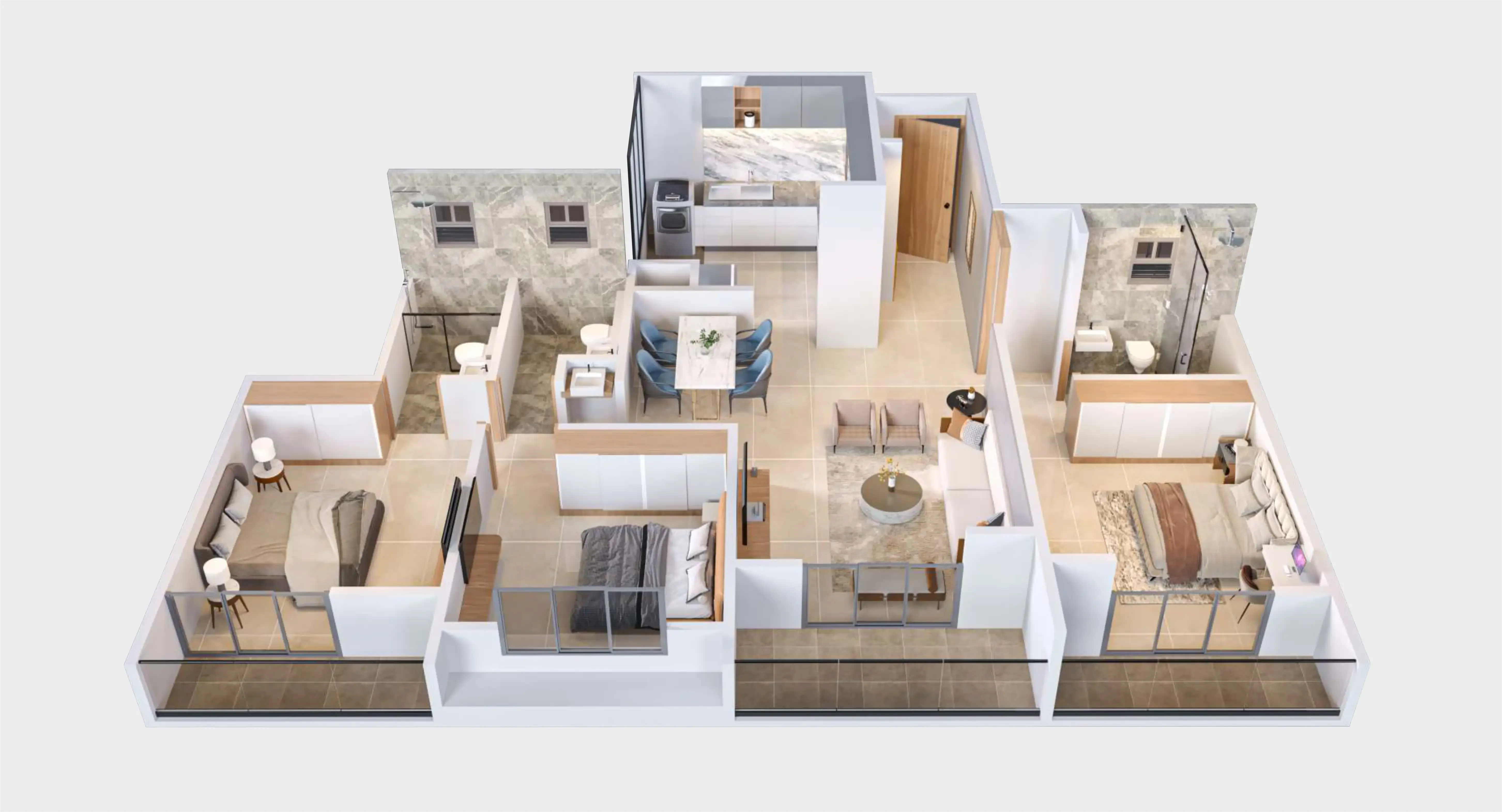 3 BHK Floor Plan